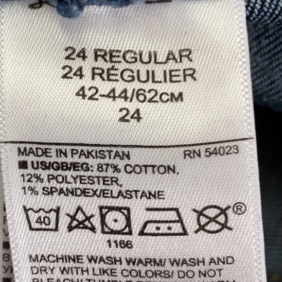 GAP Regular Mid Rise Classic Straight Leg Dark Denim Jeans Sz 24 - Picture 5 of 8